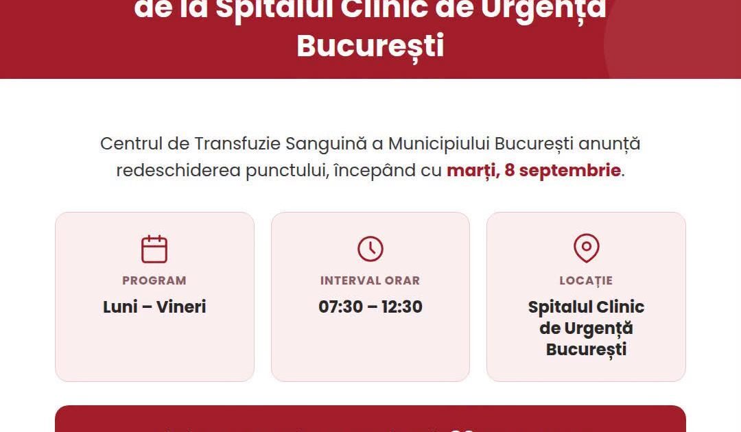 Floreasca redeschide recoltarea de sânge. Decizie vitală