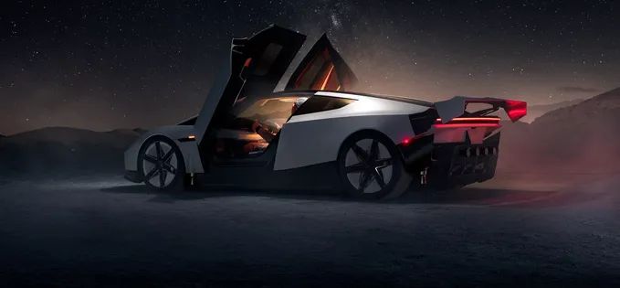 Tesla Roadster zboară: Mașina viitorului cu propulsie pe jet